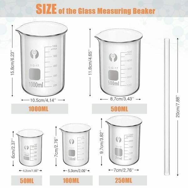 Recipientes de vidrio para laboratorio Beaker